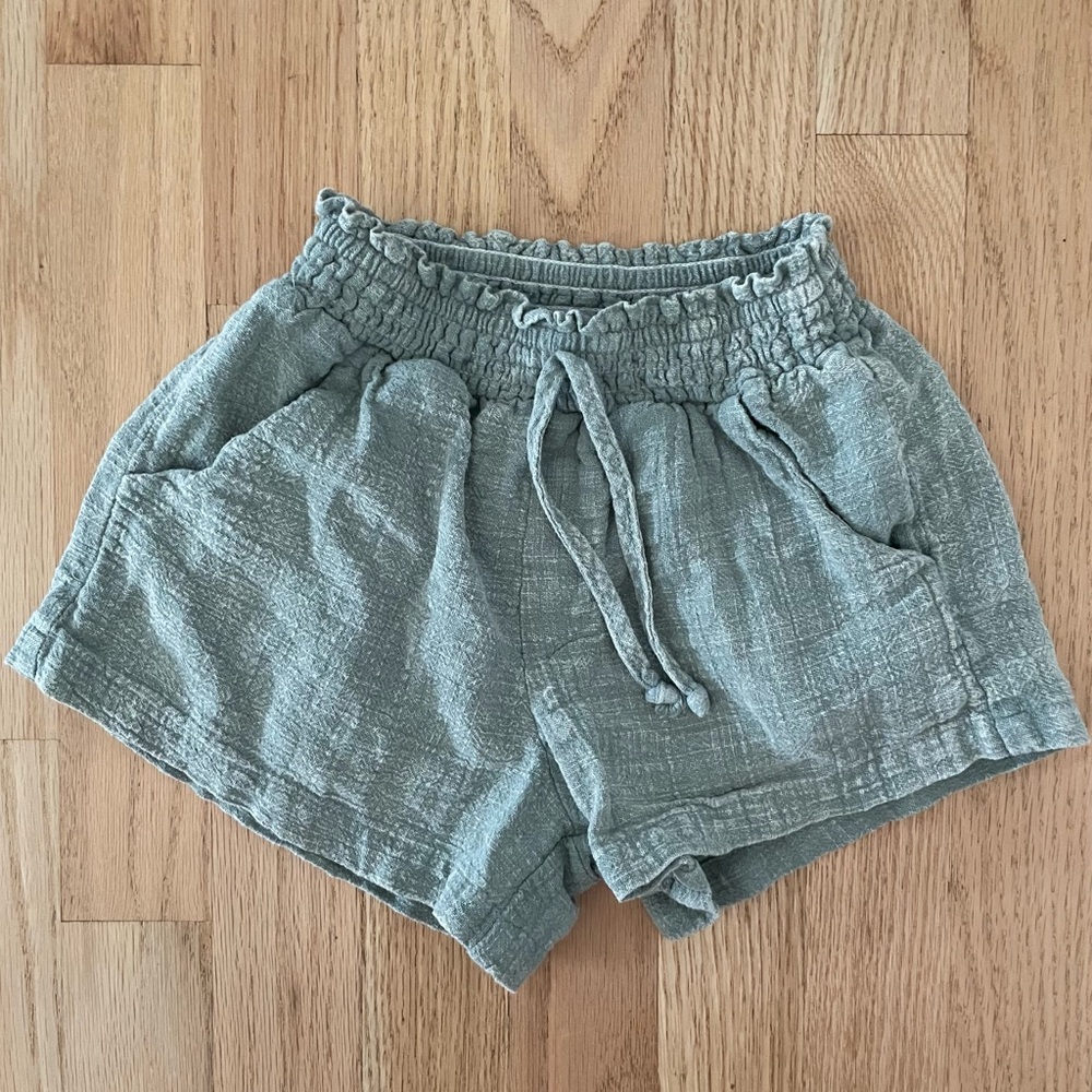 Vintage Havana Kids Green Textured Shorts
